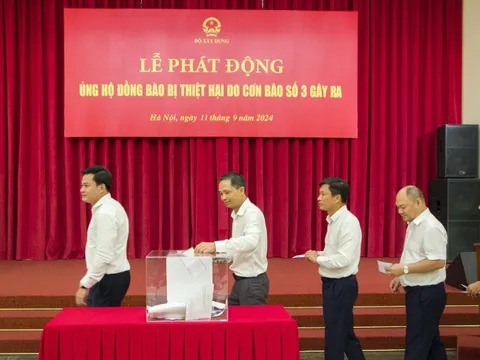 Bộ Xây dựng ủng hộ các tỉnh phía Bắc gần 2,4 tỷ đồng khắc phục hậu quả thiên tai