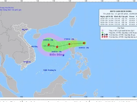 Áp thấp nhiệt đới có khả năng mạnh lên thành bão