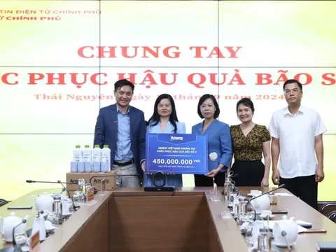 Báo điện tử Chính phủ cùng Amway Việt Nam chung tay khắc phục hậu quả bão số 3 tại Thái Nguyên