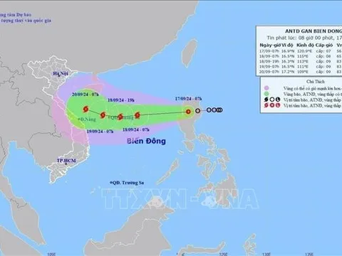 Áp thấp nhiệt đới gần Biển Đông, mạnh lên thành bão trong đêm nay (17/9)