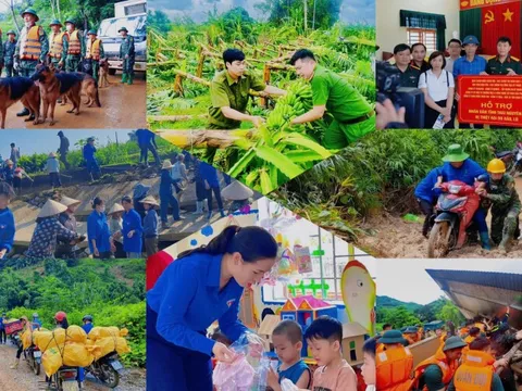 Tinh thần xung kích của thanh niên trong khắc phục hậu quả bão số 3