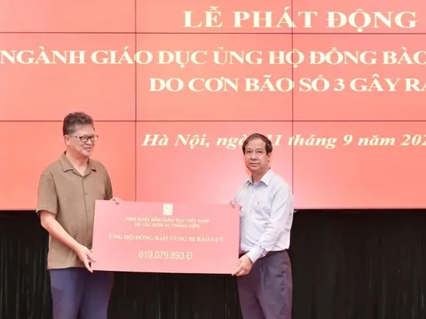 Phát động ngành Giáo dục ủng hộ đồng bào bị thiệt hại do bão số 3