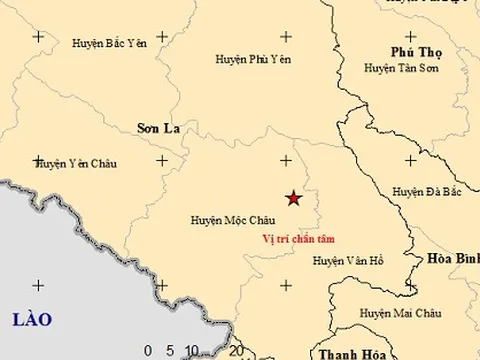 Động đất 3,3 độ tại huyện Mộc Châu, Sơn La