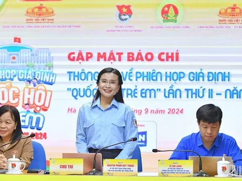 Từ ngày 27 đến 29/9 sẽ diễn ra phiên họp giả định “Quốc hội trẻ em”