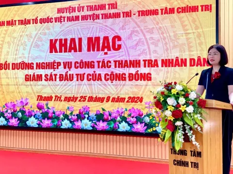 Bồi dưỡng nghiệp vụ công tác thanh tra nhân dân và giám sát đầu tư ở cộng đồng năm 2024.