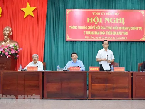 Bến Tre: Nhiều chỉ tiêu Nghị quyết Tỉnh ủy 2024 vượt kế hoạch