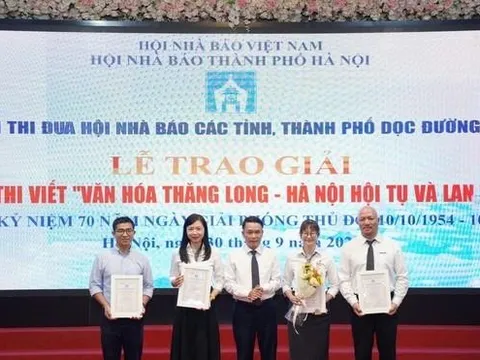 Trao giải Cuộc thi viết về “Văn hóa Thăng Long - Hà Nội hội tụ và lan tỏa”