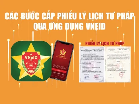 Infographics: Các bước cấp lý lịch tư pháp qua ứng dụng VNeID