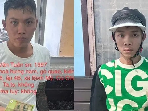 Tóm gọn 2 kẻ giả danh tổ công tác 363 Công an huyện để cướp tài sản