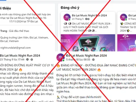 Cảnh báo trang tin giả mạo giải chạy “Đà Lạt Music Night Run”