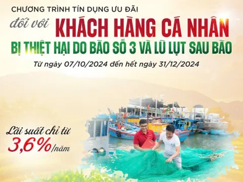 Agribank ưu đãi lãi vay đối với khách hàng bị thiệt hại do bão số 3