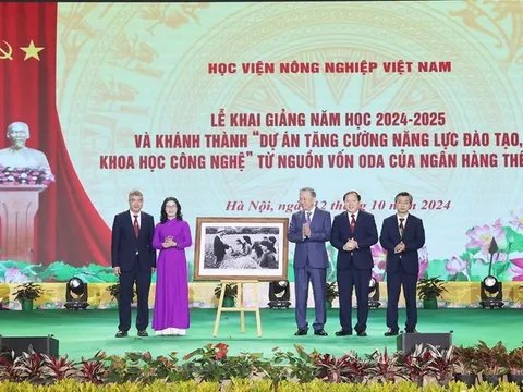 Tổng Bí thư, Chủ tịch nước Tô Lâm dự lễ khai giảng của Học viện Nông nghiệp Việt Nam