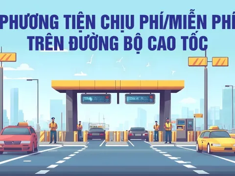 Infographics: Các loại phương tiện chịu phí, miễn phí khi lưu thông trên đường bộ cao tốc