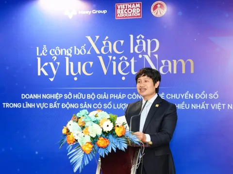 Hệ sinh thái công nghệ - tài chính bất động sản vượt trội của Meey Group được vinh danh tại kỷ lục Việt Nam