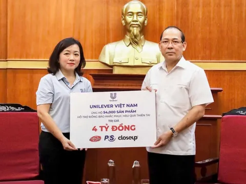 Hơn 100 ngàn sản phẩm chăm sóc cá nhân được Unilever hỗ trợ người dân miền Bắc khắc phục hậu quả cơn bão số 3