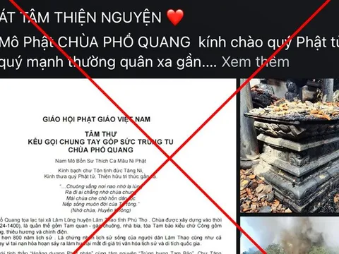 Cảnh báo trang fanpage giả mạo kêu gọi ủng hộ sau vụ cháy chùa Phổ Quang