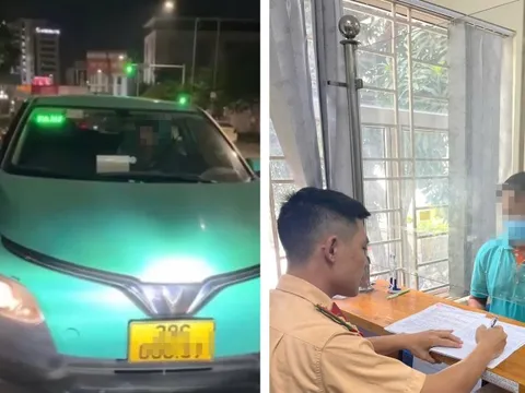 Xử lý xe taxi đi ngược chiều trên phố