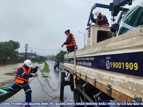 Trên 646.000 khách hàng các tỉnh miền Trung được cấp điện trở lại sau bão số 6