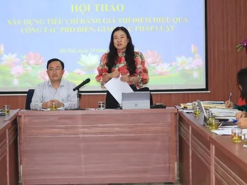 Hà Nội: Tổ chức Hội thảo xây dựng tiêu chí đánh giá thí điểm hiệu quả công tác phổ biến giáo dục pháp luật