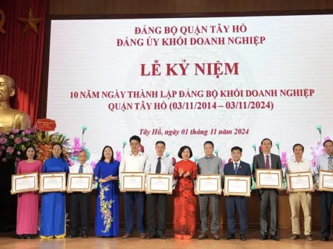 Đảng ủy Khối doanh nghiệp quận Tây Hồ: Đóng góp nguồn lực cho sự phát triển của Thủ đô