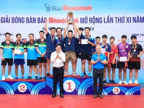 Bế mạc Giải Bóng bàn các câu lạc bộ Hà Nội mở rộng, tranh Cúp Báo Hànộimới lần thứ XI