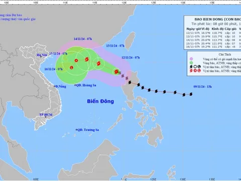 Bão số 8 giật cấp 12 tiến vào Biển Đông