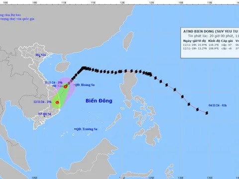 Bão số 7 suy yếu thành áp thấp nhiệt đới
