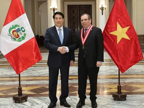 Chủ tịch nước đề nghị Việt Nam - Peru tăng cường hợp tác tư pháp