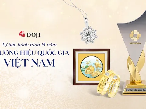 Tập đoàn DOJI được vinh danh Thương hiệu quốc gia 14 năm liên tiếp