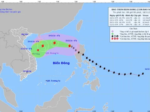 Bão số 9 gây gió giật cấp 14, biển động dữ dội