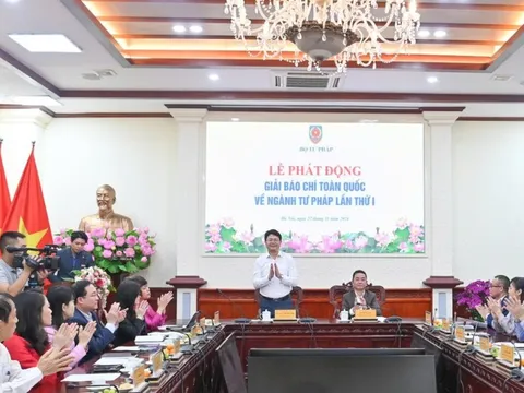 Bộ Tư pháp tổ chức Lễ phát động Giải báo chí toàn quốc về ngành Tư pháp lần thứ nhất