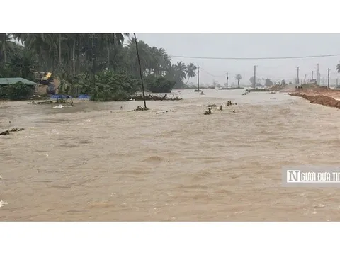 Bình Định: Huyện miền núi An Lão xảy ra sạt lở, ngập lụt do mưa lớn