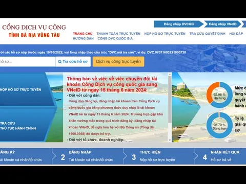 Bà Rịa - Vũng Tàu chính thức vận hành app dịch vụ công