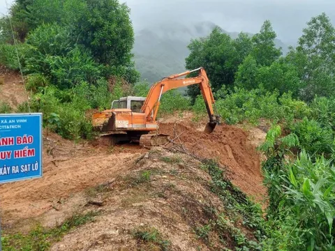 Bình Định: Khắc phục các điểm sạt lở, sớm thông tuyến giao thông tại miền núi