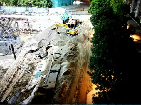 Hà Nội: Sạt lở nghiêm trọng cạnh dự án Ruby Riverside