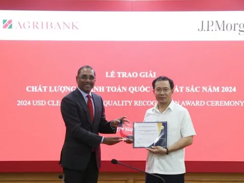 Agribank đạt giải 'Chất lượng Thanh toán quốc tế xuất sắc năm 2024'