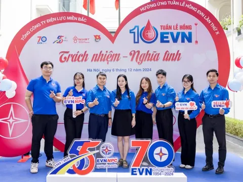 Tuần lễ hồng EVN lần thứ X: Đóng góp hơn 11.000 đơn vị máu