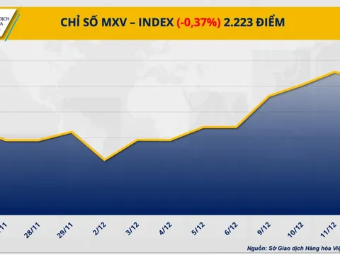 Chỉ số MXV-Index chấm dứt chuỗi tăng ba phiên liên tiếp