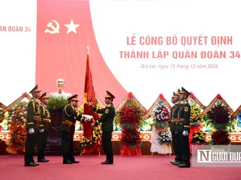 Quân đoàn 34 chính thức ra mắt sau khi sáp nhập Quân đoàn 3 và 4