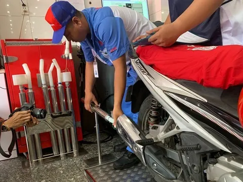 Kiểm định khí thải xe mô tô, xe gắn máy lưu động bằng xe chuyên dùng