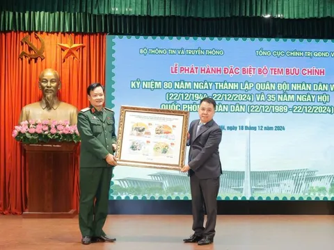 Phát hành đặc biệt bộ tem kỷ niệm 80 năm Ngày thành lập Quân đội nhân dân Việt Nam