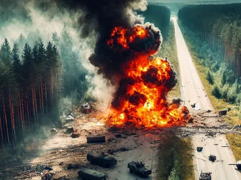Tên lửa Nga không kích, phá huỷ tuyến đường tiếp vận chiến lược của Ukraine
