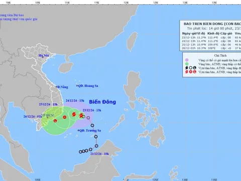 Áp thấp nhiệt đới mạnh lên thành bão số 10