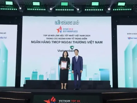 Vietcombank dẫn đầu bình chọn nhà tuyển dụng được ưa thích và nơi làm việc tốt nhất năm 2024