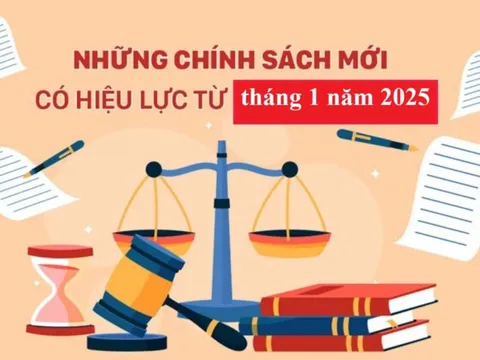 Chính sách mới nổi bật có hiệu lực từ tháng 1/2025, ai cũng nên biết