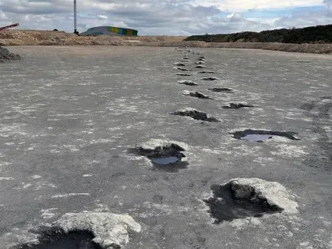 Phát hiện hàng trăm dấu chân khủng long cổ đại tại Anh