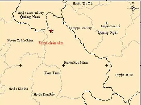 Liên tiếp 5 trận động đất xảy ra tại Kon Tum, có trận 4,2 độ