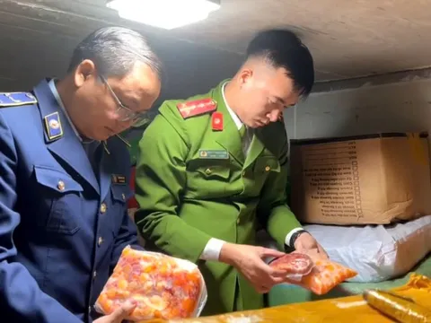 Thu giữ hàng chục tấn nội tạng động vật không rõ nguồn gốc, xuất xứ