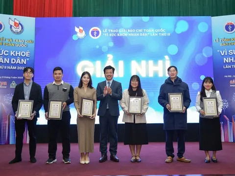 Trao Giải Báo chí toàn quốc“Vì Sức khỏe nhân dân” lần thứ 2