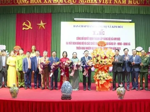 Huyện Gia Lâm: Công bố Quyết định thành lập Đảng bộ xã Kim Đức